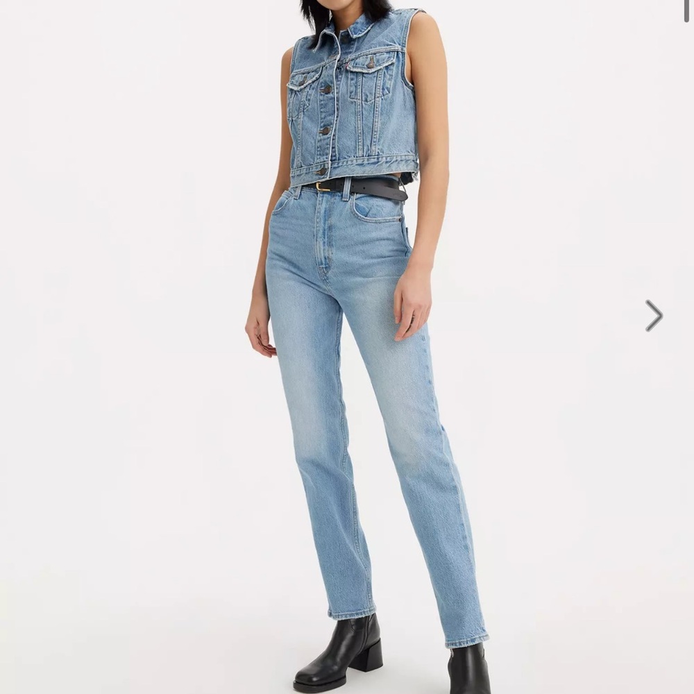 LEVIS - 70s High Slim Straight Jeans - 26 - Medium Blue
